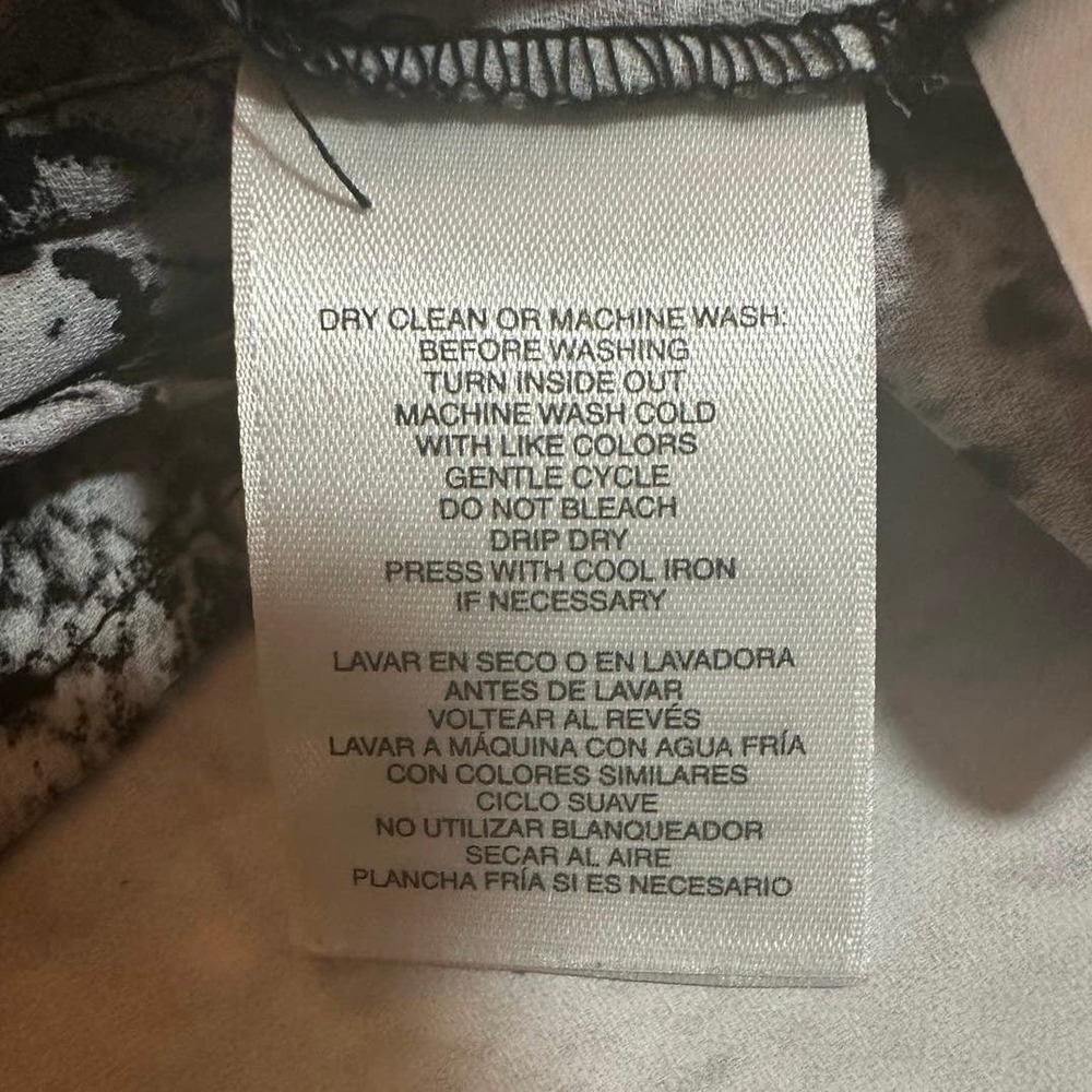 Nine West Black and White Snakeskin Print Blouse - Picture 9 of 14